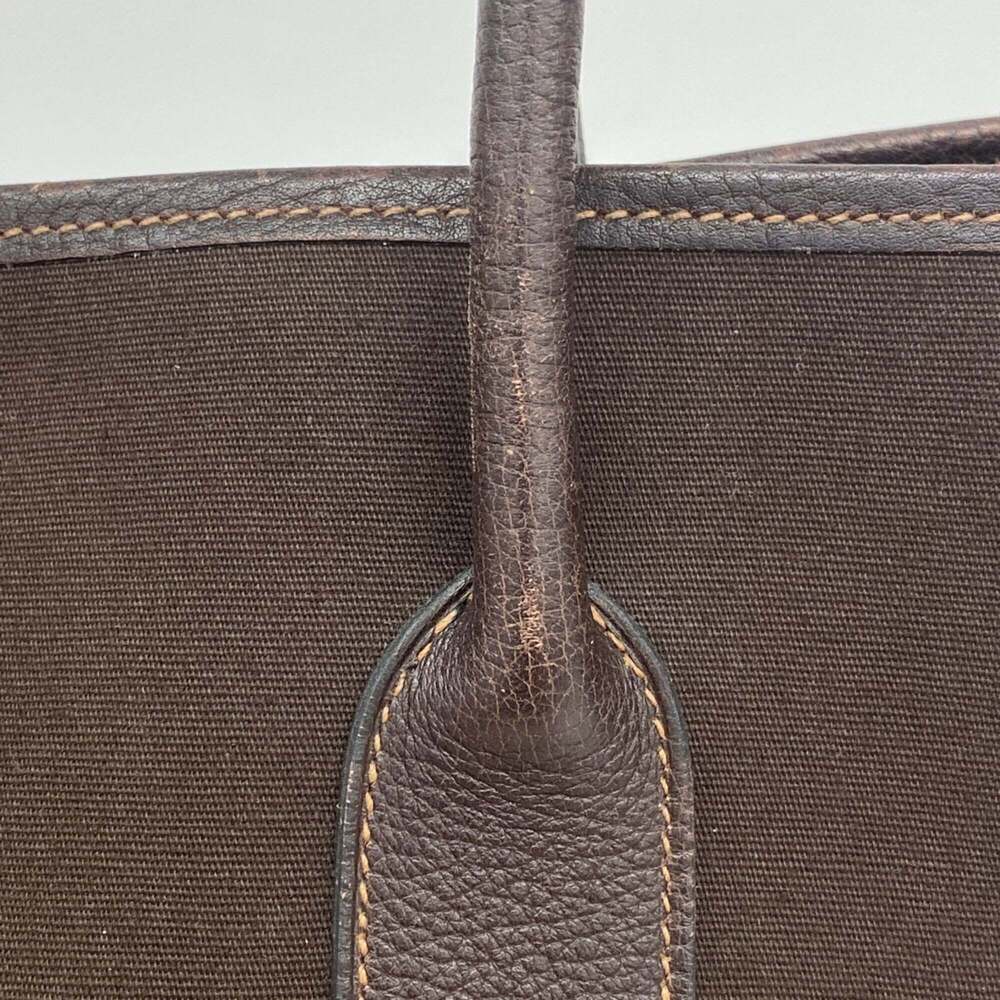 Hermes Garden PM Tote Bag, Toile Officier, Brown, □H stamp, Women's. - Picture 8 of 11